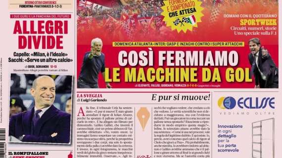 Panchina Milan, la Gazzetta in prima pagina: "Allegri divide"