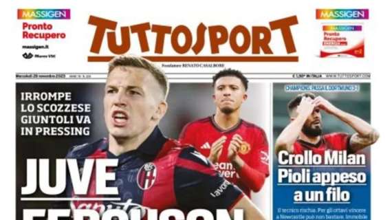 Tuttosport in prima pagina: "Crollo Milan, Pioli appeso ad un filo"