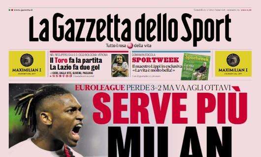 L'apertura della Gazzetta: "Serve più Milan"