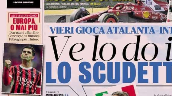 Milan, stasera a San Siro arriva il Como. La Gazzetta in prima pagina: "Europa o mai più"