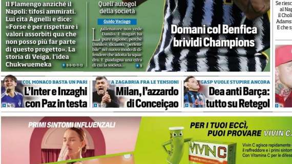 Tuttosport in prima pagina: "Milan, l'azzardo di Conceiçao"