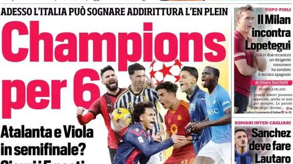 Il CorSport in prima pagina: "Il Milan incontra Lopetegui"