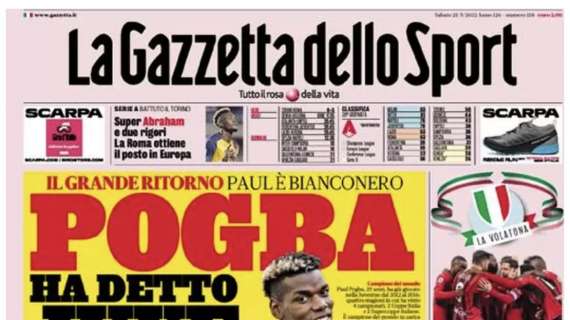 La Gazzetta apre in taglio laterale sul Milan: "Una fame del Diavolo"