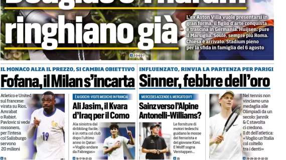 Tuttosport in prima pagina: "Fofana, il Milan s'incarta"