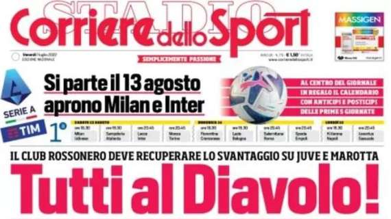 Il CorSport titola così in apertura: "Tutti al Diavolo!"