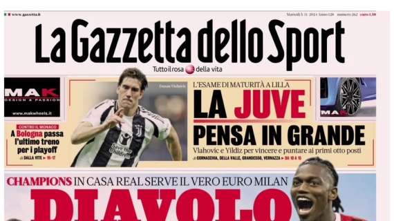 Oggi Real-Milan: le prime pagine dei principali quotidiani sportivi