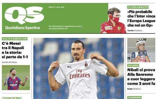 Il QS in prima pagina sui rossoneri: "Ibra-Milan diamoci un 5"