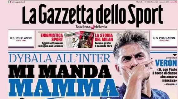 La Gazzetta in prima pagina: "Capitan Milan. Calabria, fascia fatta in casa"