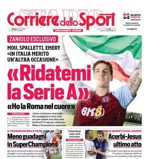 Il CorSport apre con le parole di Zaniolo: "Ridatemi  la Serie A". Milan e Fiorentina si muovono