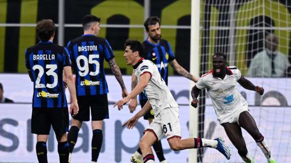 L'Inter frena a sorpresa in casa contro il Cagliari: finisce 2 a 2 a San Siro