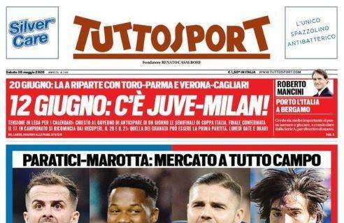 Tuttosport in prima pagina: "12 giugno: c’è Juve-Milan"