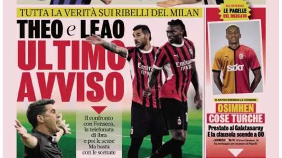 Troppo Milan fuori dal campo: le prime pagine dei principali quotidiani sportivi