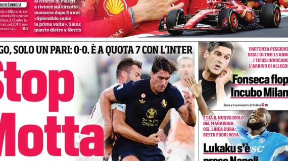 Il CorSport titola: "Fonseca flop. Incubo Milan". E tifosi invocano Allegri...