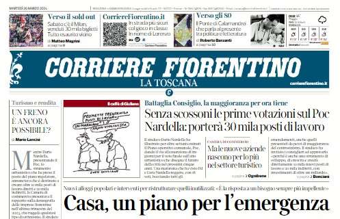 Il Corriere Fiorentino su Fiorentina-Milan: "Verso il sold out"