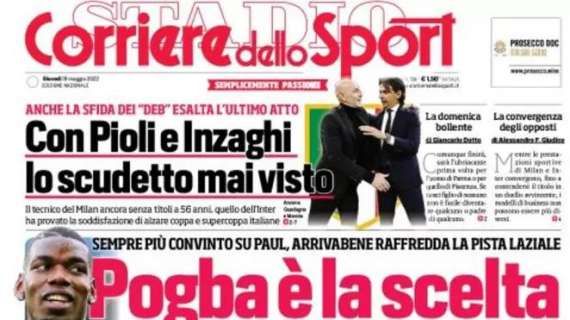Il CorSport apre in prima pagina: "Con Pioli e Inzaghi lo scudetto mai visto"