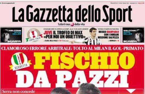 Milan-Spezia, La Gazzetta dello Sport: "Fischio da pazzi"