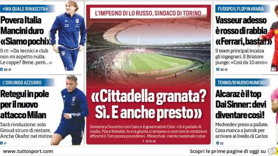 Tuttosport in prima pagina: "Retegui in pole per il nuovo attacco Milan"
