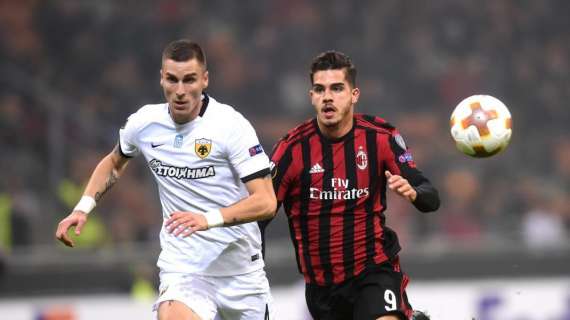 Milan, André Silva resta a secco per la prima volta nella fase a giorni di Europa League