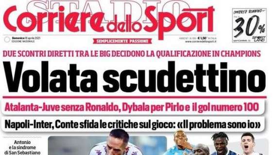 Domenica di big match, il Corriere dello Sport: "Volata scudettino"