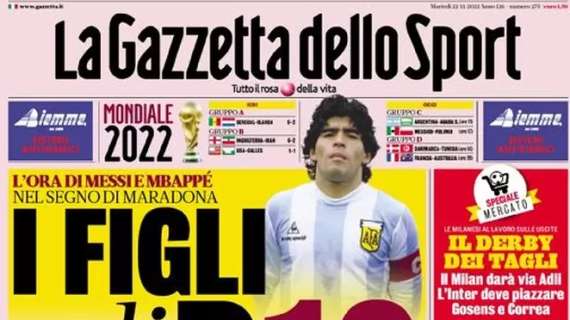 La Gazzetta in prima pagina su Milan e Inter: "Il derby dei tagli"