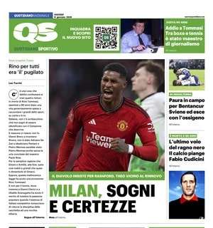 QS: "Milan, sogni e certezze. Il Diavolo insiste per Rashford, Theo vicino al rinnovo"