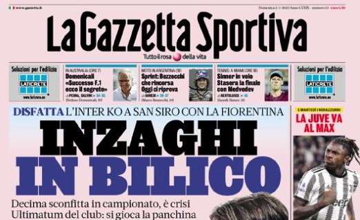 Notte da brividi al Maradona. La Gazzetta in prima pagina: "Spalletti-Pioli, vista Champions"