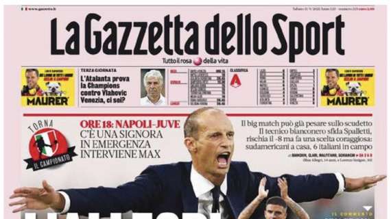 La Gazzetta dello Sport titola: "Un pienone da Milan"