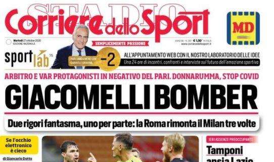 Milan-Roma, Corriere dello Sport: "Giacomelli bomber"