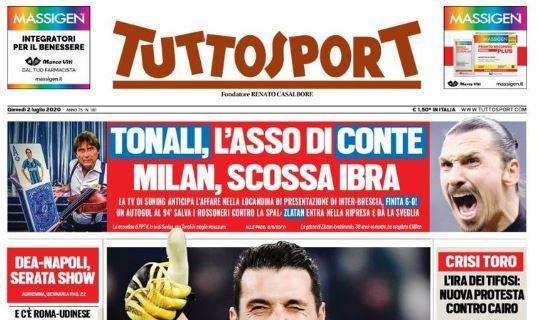 Tuttosport in prima pagina: "Milan, scossa Ibra"