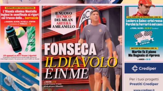 Fonseca-day: le prime pagine dei principali quotidiani sportivi