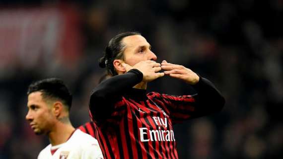 Milan-Torino 4-2, la Gazzetta: "La firma di Ibra"