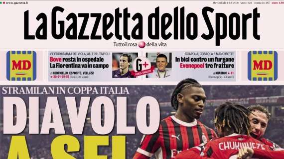 Milan show in Coppa: le prime pagine dei principali quotidiani oggi in edicola