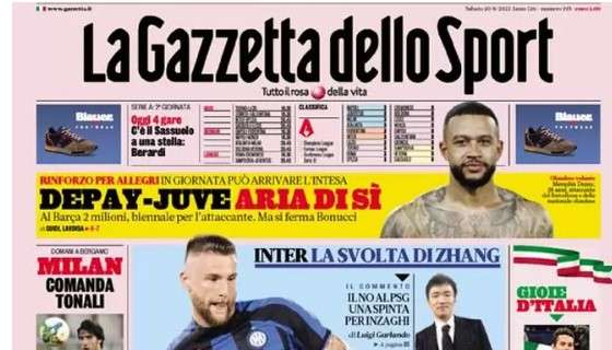 Verso Atalanta-Milan, la Gazzetta dello Sport: "Comanda Tonali"