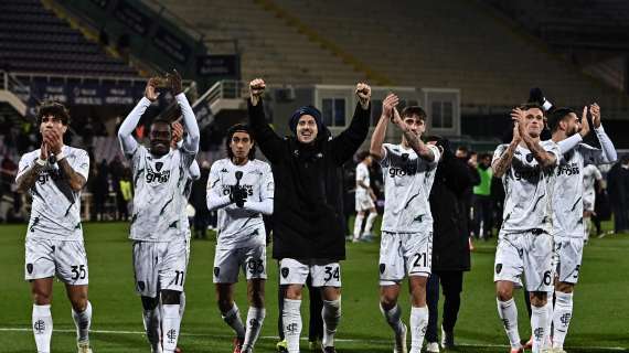 Coppa Italia, l'Empoli sorprende la Fiorentina. Oggi Lazio-Napoli