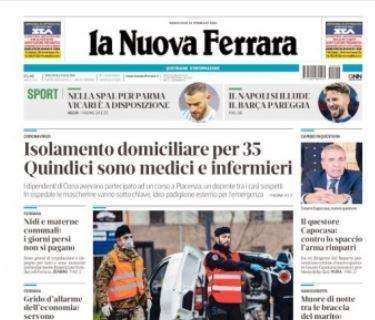La Nuova Ferrara: "Nella SPAL per Parma Vicari è a disposizione"