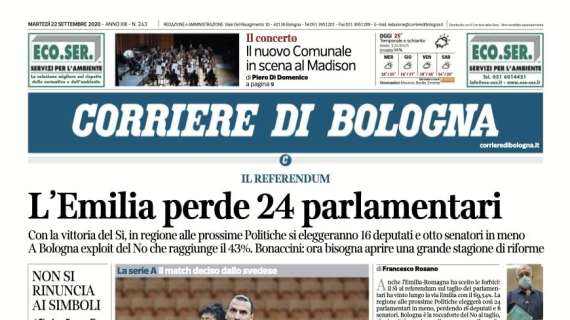 Corriere di Bologna: "Troppo Ibra per il Bologna. Rossoblù ko al debutto"