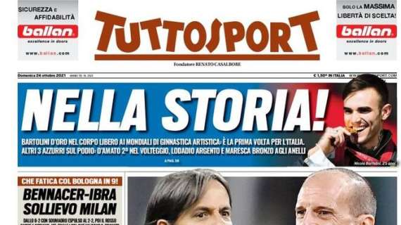L'apertura di Tuttosport su Inter-Juventus: "Spareggio d'Italia"