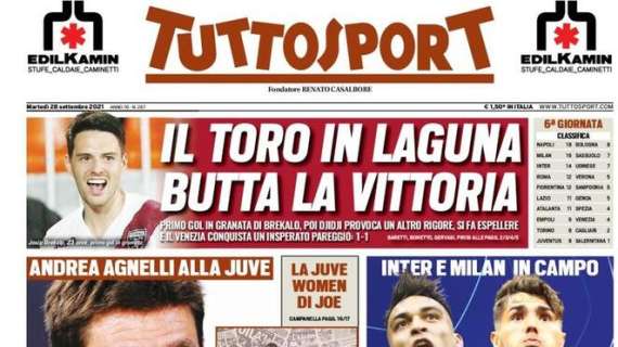 Tuttosport: "Agnelli: 'Non siamo finiti'" e "Ossigeno Champions"