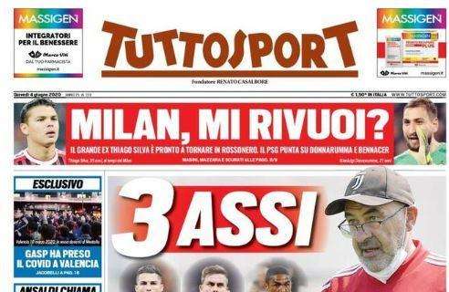 Tuttosport sulla Juventus: "3 assi per la Coppa"