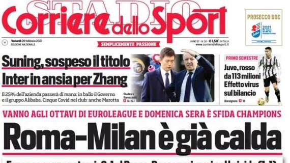 Corriere dello Sport: "Roma-Milan è già calda"