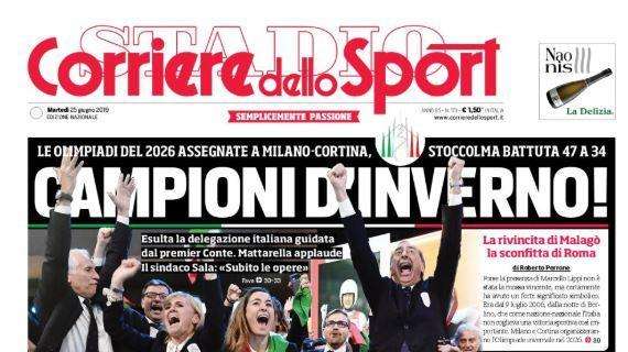 Corriere dello Sport sull'Inter: "Dzeko c'è. Ora Barella"