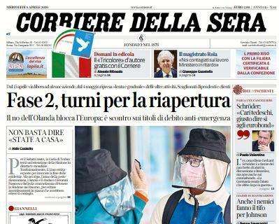Corriere della Sera: "Fase 2, turni per la riapertura"
