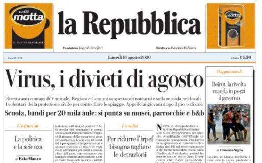 La Repubblica: "Virus, i divieti di agosto"