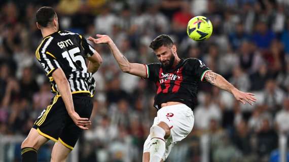 Serie A: il Milan passa di misura sulla Juventus, decide Giroud