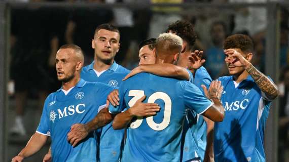 Serie A: Napoli avanti 2-0 sul Monza all'intervallo grazie a Politano e Kvara