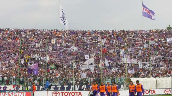Fiorentina, saranno meno di 300 i tifosi oggi allo stadio