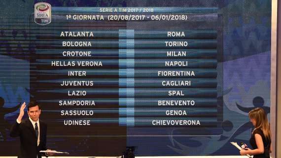 LIVE - Il sorteggio del calendario di Serie A 2024/25: esordio del Toro in trasferta con il Milan. Derby alla 12ª (all'Allianz) e alla 20ª (al Grande Torino)