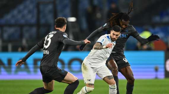 Serie A: la Lazio riprende il Napoli nel finale. All'Olimpico finisce 2-2