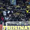 Frosinone-Juve Stabia, corteo dei tifosi canarini per raggiungere lo Stirpe