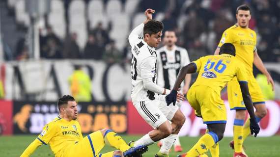 Opta – Frosinone, secondo tiro nello specchio della porta contro la Juventus